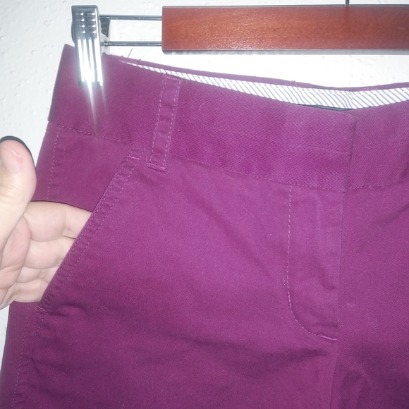 J.Crew 00 28 Chino Cotton Shorts in Burgandy - Picture 5 of 8